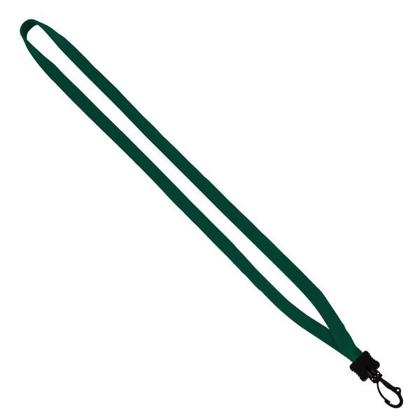 Cotton Lanyard with Plastic Clamshell & Swivel Snap Hook, 1/2"