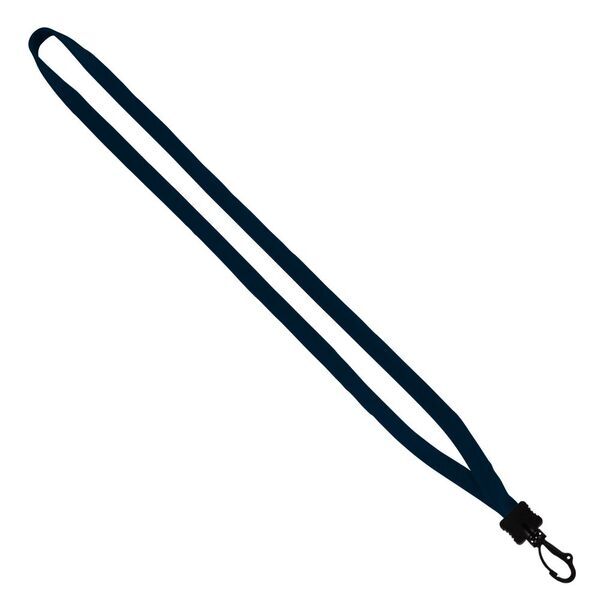 Cotton Lanyard with Plastic Clamshell & Swivel Snap Hook, 1/2"