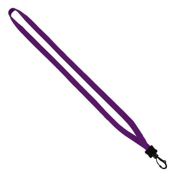 Cotton Lanyard with Plastic Clamshell & Swivel Snap Hook, 1/2"