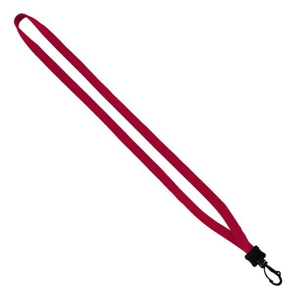 Cotton Lanyard with Plastic Clamshell & Swivel Snap Hook, 1/2"