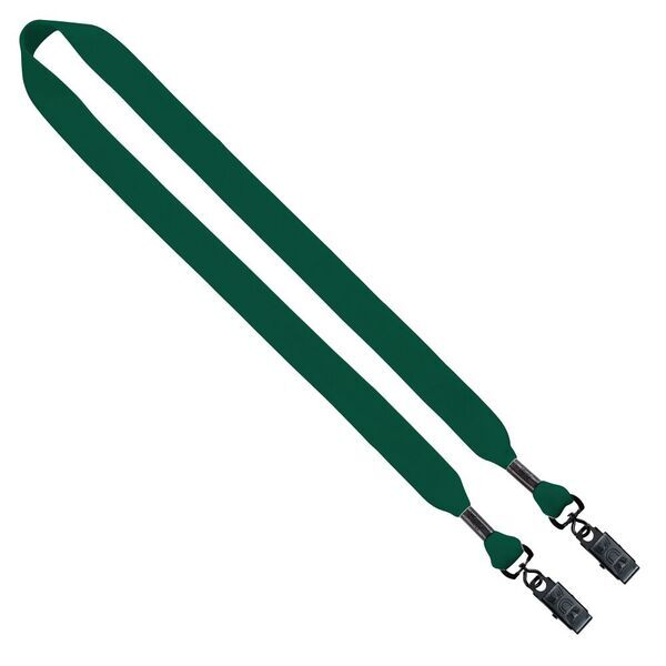 Cotton Double Bulldog Clip Lanyard, 3/4"