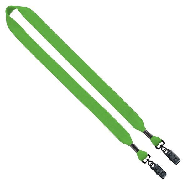 Cotton Double Bulldog Clip Lanyard, 3/4"