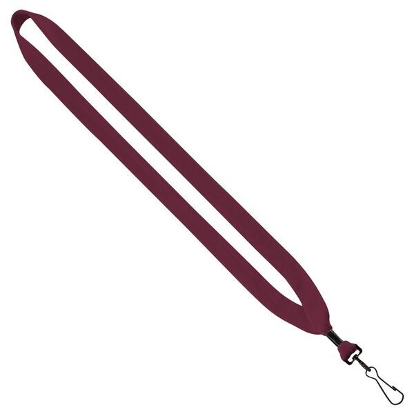 Cotton Lanyard with Metal Crimp & Swivel Snap Hook, 3/4"