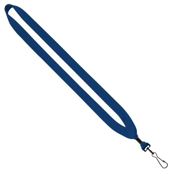 Cotton Lanyard with Metal Crimp & Swivel Snap Hook, 3/4"