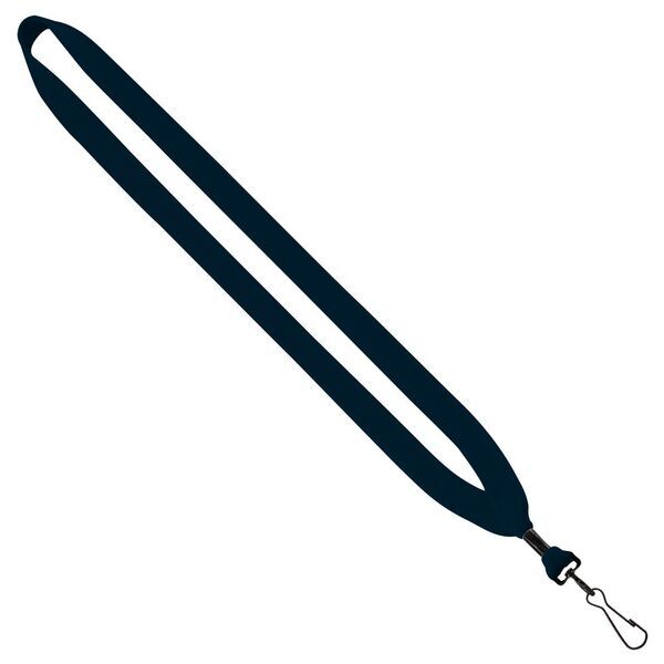 Cotton Lanyard with Metal Crimp & Swivel Snap Hook, 3/4"