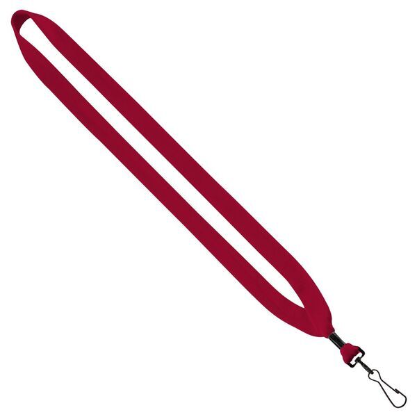 Cotton Lanyard with Metal Crimp & Swivel Snap Hook, 3/4"