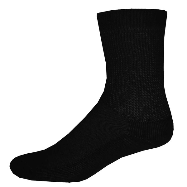 Non-Binding Cotton Blend Athletic Crew Socks
