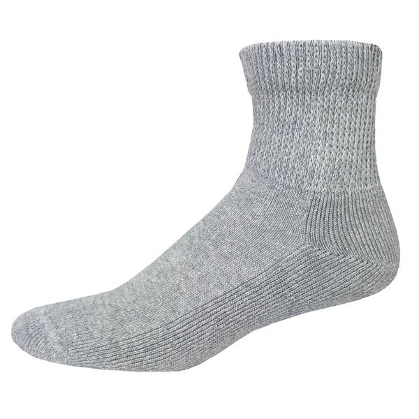 Non-Binding Cotton Blend Athletic Quarter Socks
