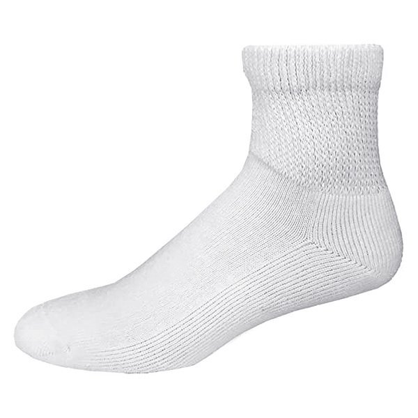Non-Binding Cotton Blend Athletic Quarter Socks
