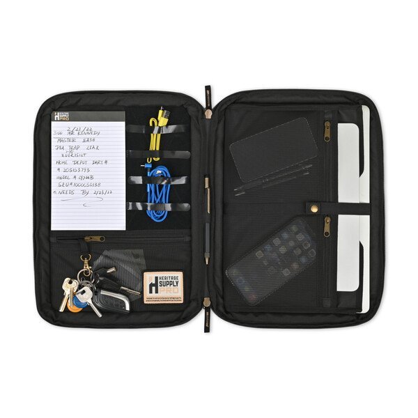 Heritage Supply™ Pro Polyester Crossbody Padfolio & Construction Pen Set