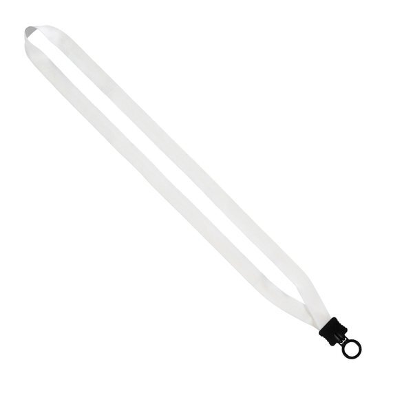 Dye-Sublimated Lanyard with Plastic Clamshell and Plastic O-Ring, 1/2"