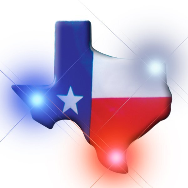 Texas Patriotic Flashing LED Lapel Pin