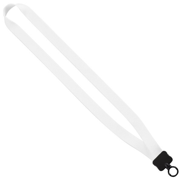 Dye-Sublimated Stretchy Elastic Lanyard with Plastic Clamshell and Plastic O-Ring, 3/4"