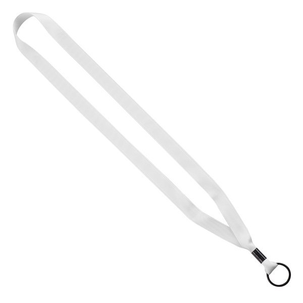 Tubular Lanyard with Metal Crimp & Metal Split-Ring, 5/8"