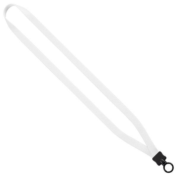 Dye-Sublimated Stretchy Elastic Lanyard with Plastic Clamshell and Plastic O-Ring, 1/2"