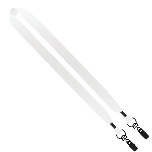 Double Ended Dye-Sublimated Lanyard with Metal Crimp & Metal Bulldog Clip, 1"