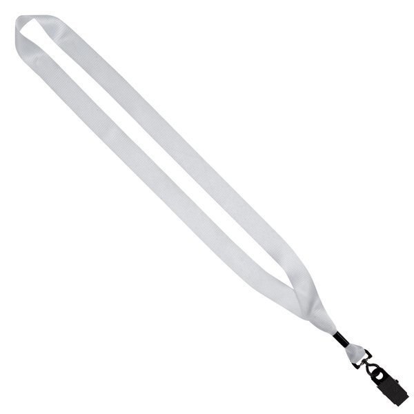 Dye-Sublimated Lanyard with Metal Crimp and Metal Bulldog Clip, 3/4"