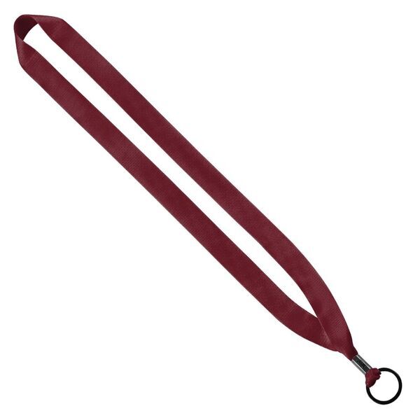 Polyester Lanyard with Metal Crimp & Split-Ring, 3/4"
