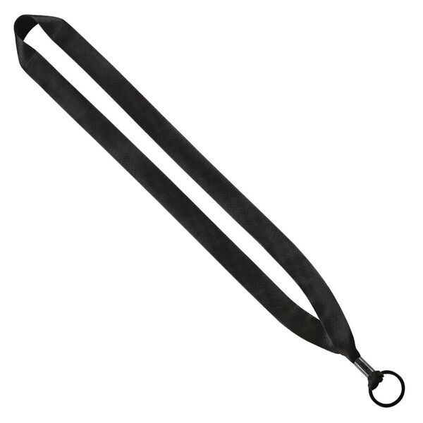 Polyester Lanyard with Metal Crimp & Split-Ring, 3/4"