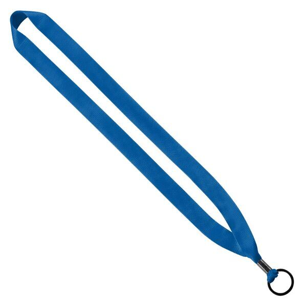 Polyester Lanyard with Metal Crimp & Split-Ring, 3/4"