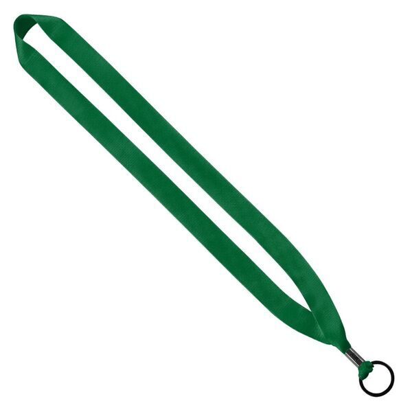 Polyester Lanyard with Metal Crimp & Split-Ring, 3/4"