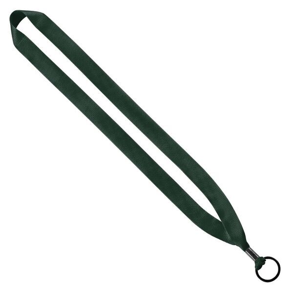 Polyester Lanyard with Metal Crimp & Split-Ring, 3/4"