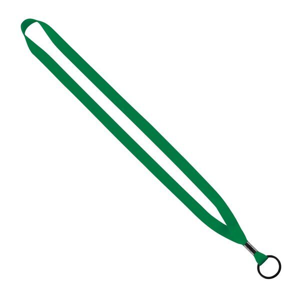 Polyester Lanyard with Metal Crimp & Split-Ring, 1/2"