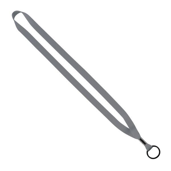 Polyester Lanyard with Metal Crimp & Split-Ring, 1/2"