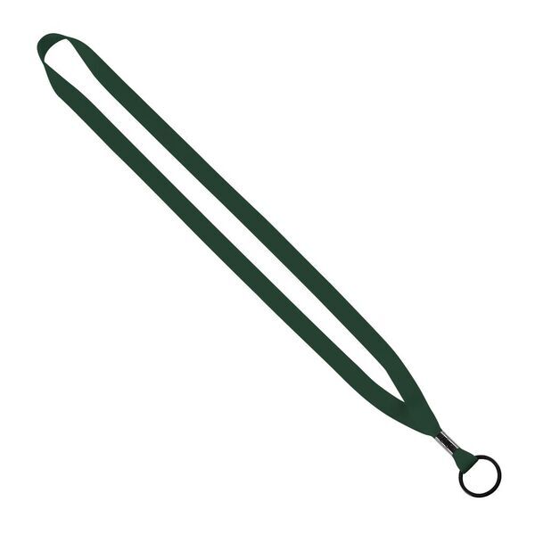 Polyester Lanyard with Metal Crimp & Split-Ring, 1/2"