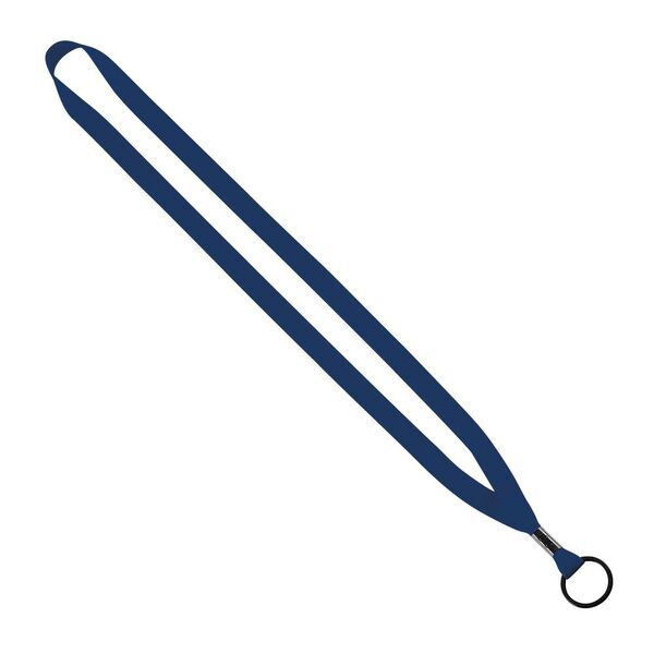 Polyester Lanyard with Metal Crimp & Split-Ring, 1/2"