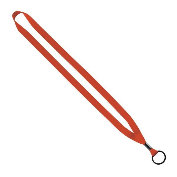 Polyester Lanyard with Metal Crimp & Split-Ring, 1/2"