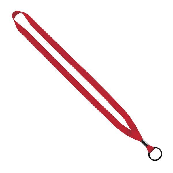 Polyester Lanyard with Metal Crimp & Split-Ring, 1/2"