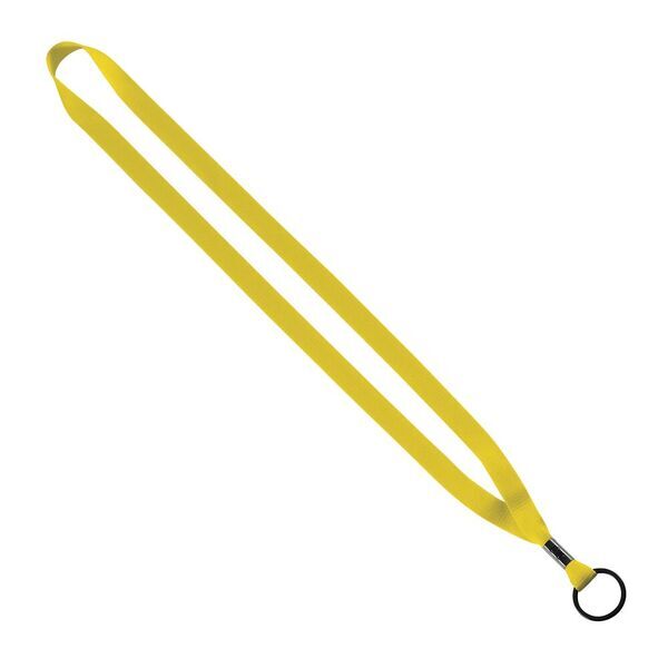 Polyester Lanyard with Metal Crimp & Split-Ring, 1/2"