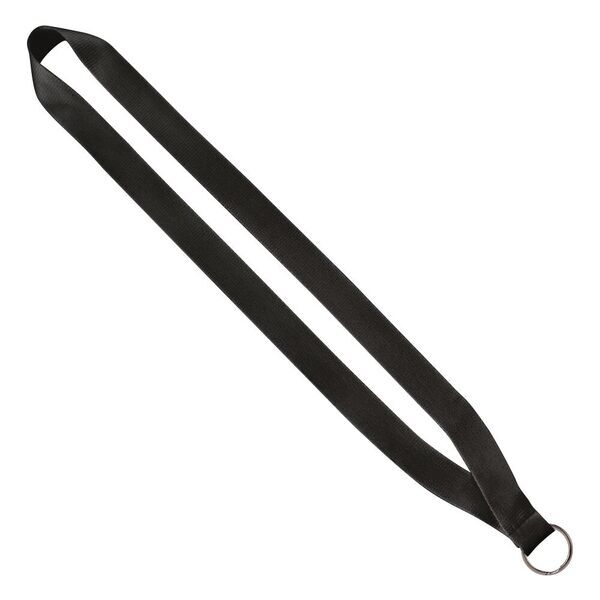 Polyester Lanyard with Sewn Silver Metal Split-Ring, 3/4"