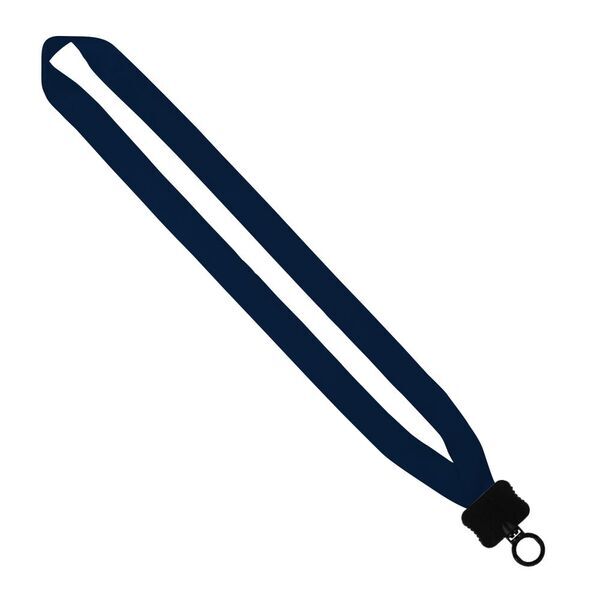 Polyester Lanyard with Plastic Clamshell and O-Ring, 3/4"