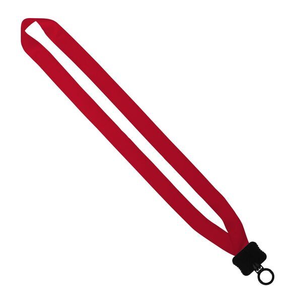 Polyester Lanyard with Plastic Clamshell and O-Ring, 3/4"