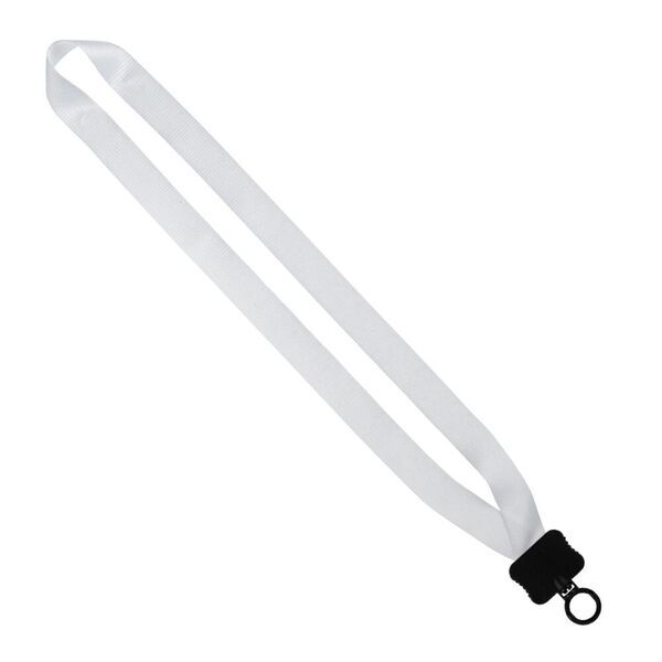 Polyester Lanyard with Plastic Clamshell and O-Ring, 3/4"