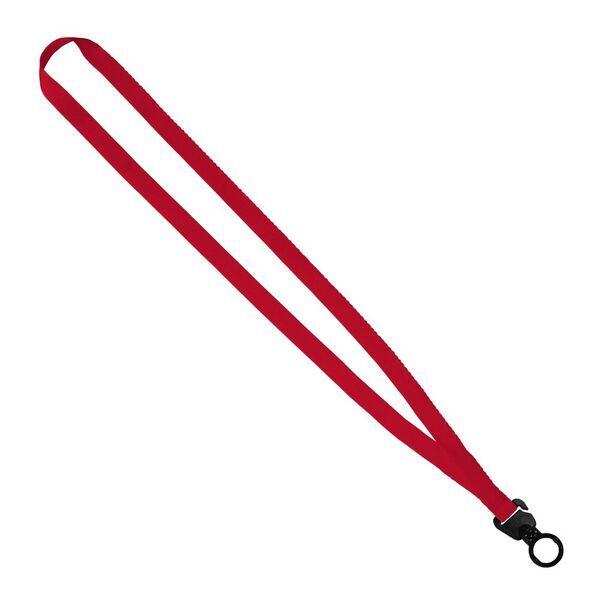 Polyester Evolution12 Welded Lanyard with Trapezoid and Plastic O-Ring, 1/2"