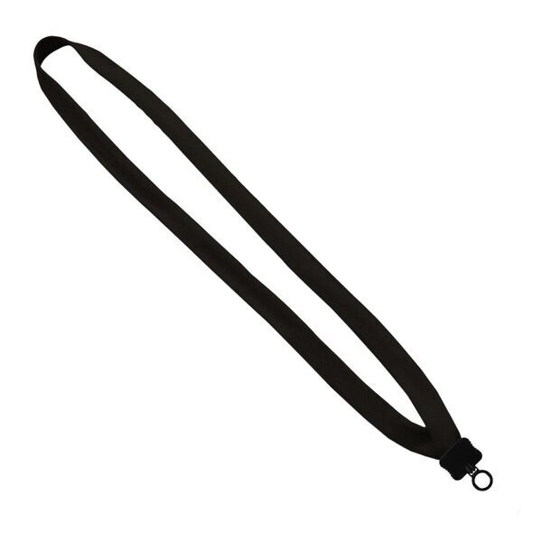 Polyester Lanyard with Plastic Clamshell & O-Ring, 5/8"