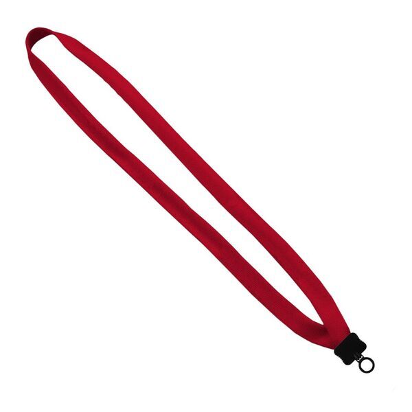 Polyester Lanyard with Plastic Clamshell & O-Ring, 5/8"