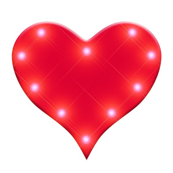 Heart Flashing LED Lapel Pin