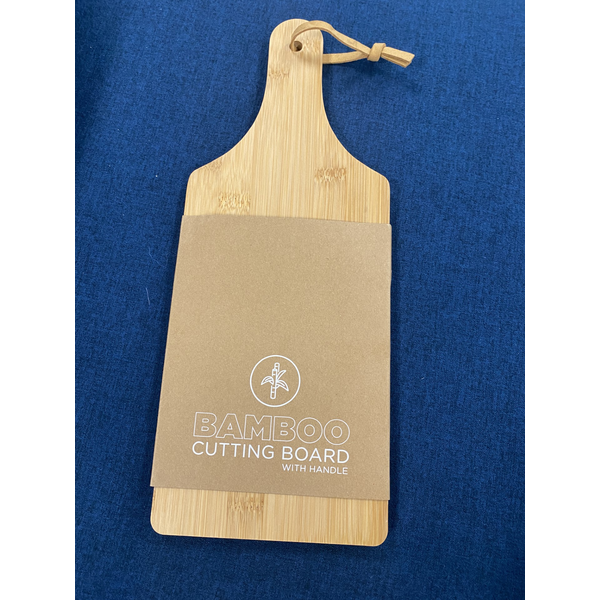 Bamboo Cutting Board w/ Handle & Hanging Loop
