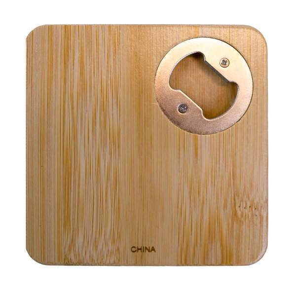 Bamboo Square Coaster & Bottle Opener