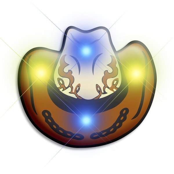 Cowboy Hat Flashing LED Lapel Pin