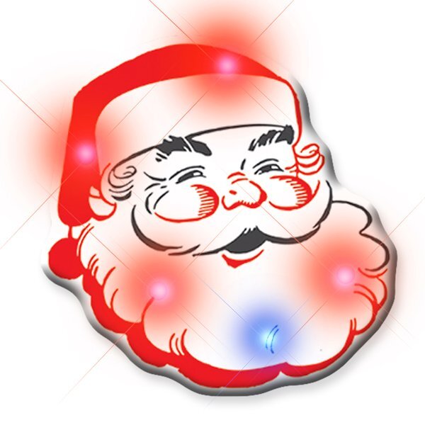 Santa Claus Flashing LED Lapel Pin
