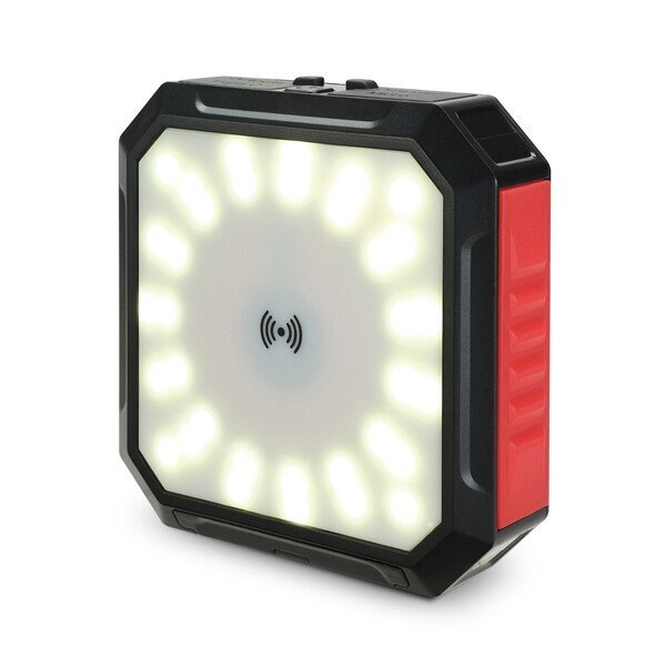 iLive™ Solar Power Bank & Light w/ Wireless Charger, 10000mAh