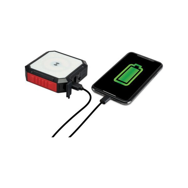 iLive™ Solar Power Bank & Light w/ Wireless Charger, 10000mAh