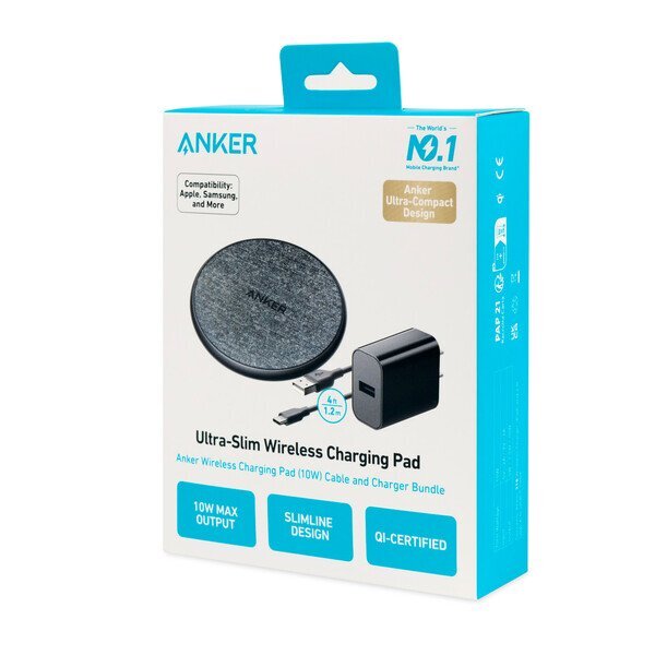Anker® 318 Wireless Charging Pad & Charger Bundle