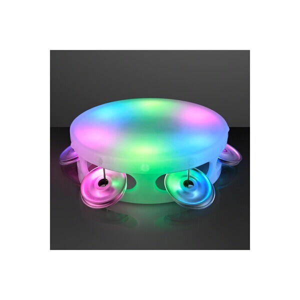 Light Up LED Tambourine, 4"