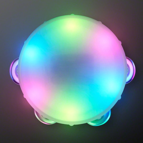 Light Up LED Tambourine, 4"